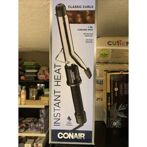 Conair Instant Heat Curling Iron 1 inch Curling Iron 25 Heat Settings Black